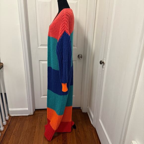 Boohoo Colorful Women's Long Cardigan Sweater - Picture 8 of 15